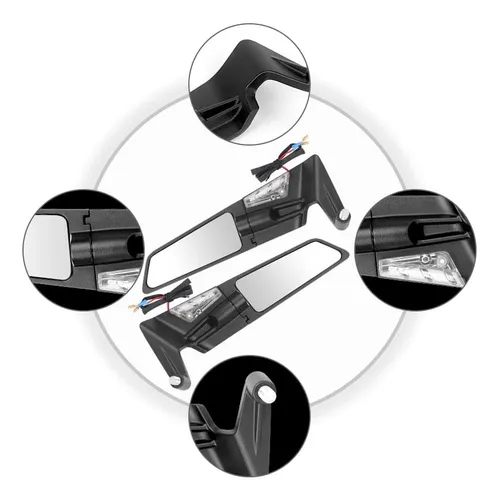 Espejos Aleron Naked Con Direccional Universal - Imagen 3