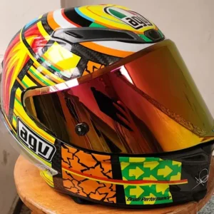 Visor Para Casco Agv Corsa Pista Morado Dorado